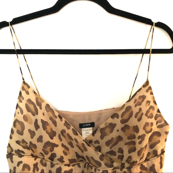 J. Crew Silk leopard print tank top size 4 - Picture 4 of 11